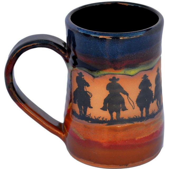 Cowboy Roundup 17 Oz. Small Tankard in Azulscape glaze