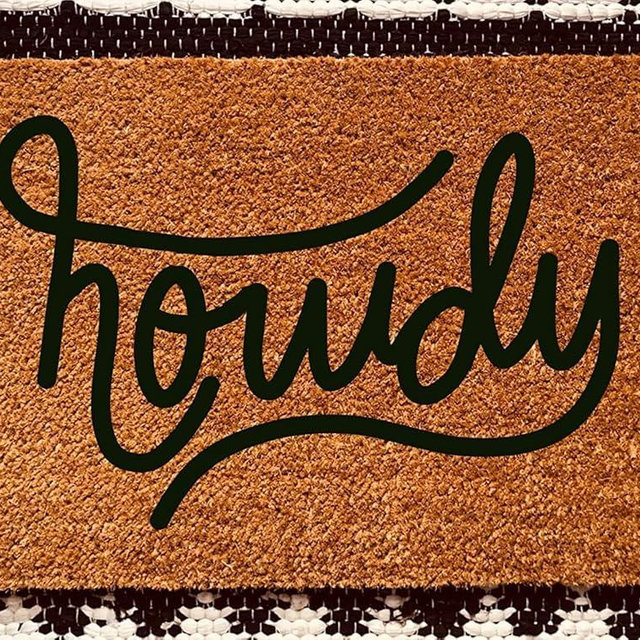 tbbvhd Howdy Door Mat Welcome Door Mat Absorbent Non Slip Floor Mat for Home Bathroom Kitchen Entrance 16x24 inch