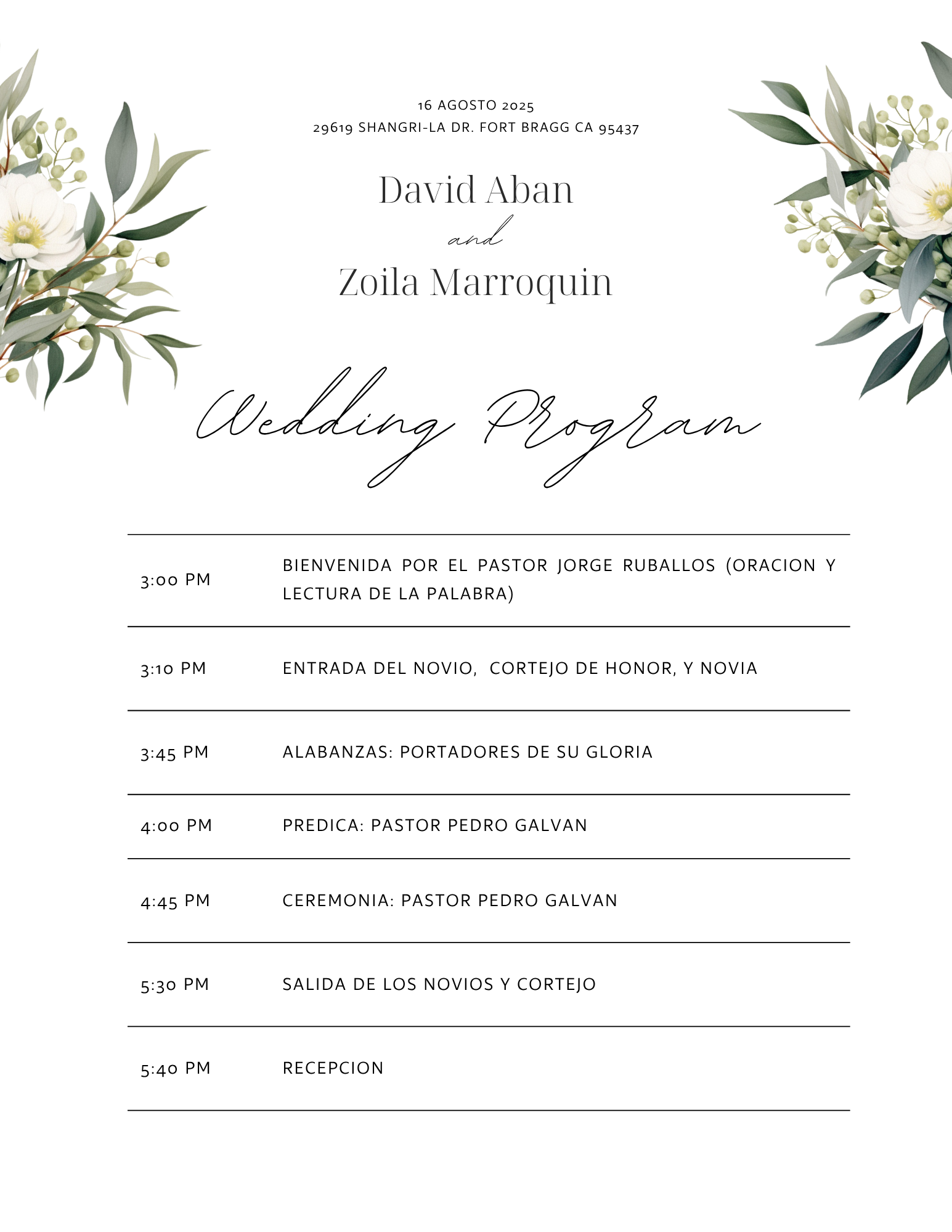 The Wedding Website of David Aban and Zoila Marroquin