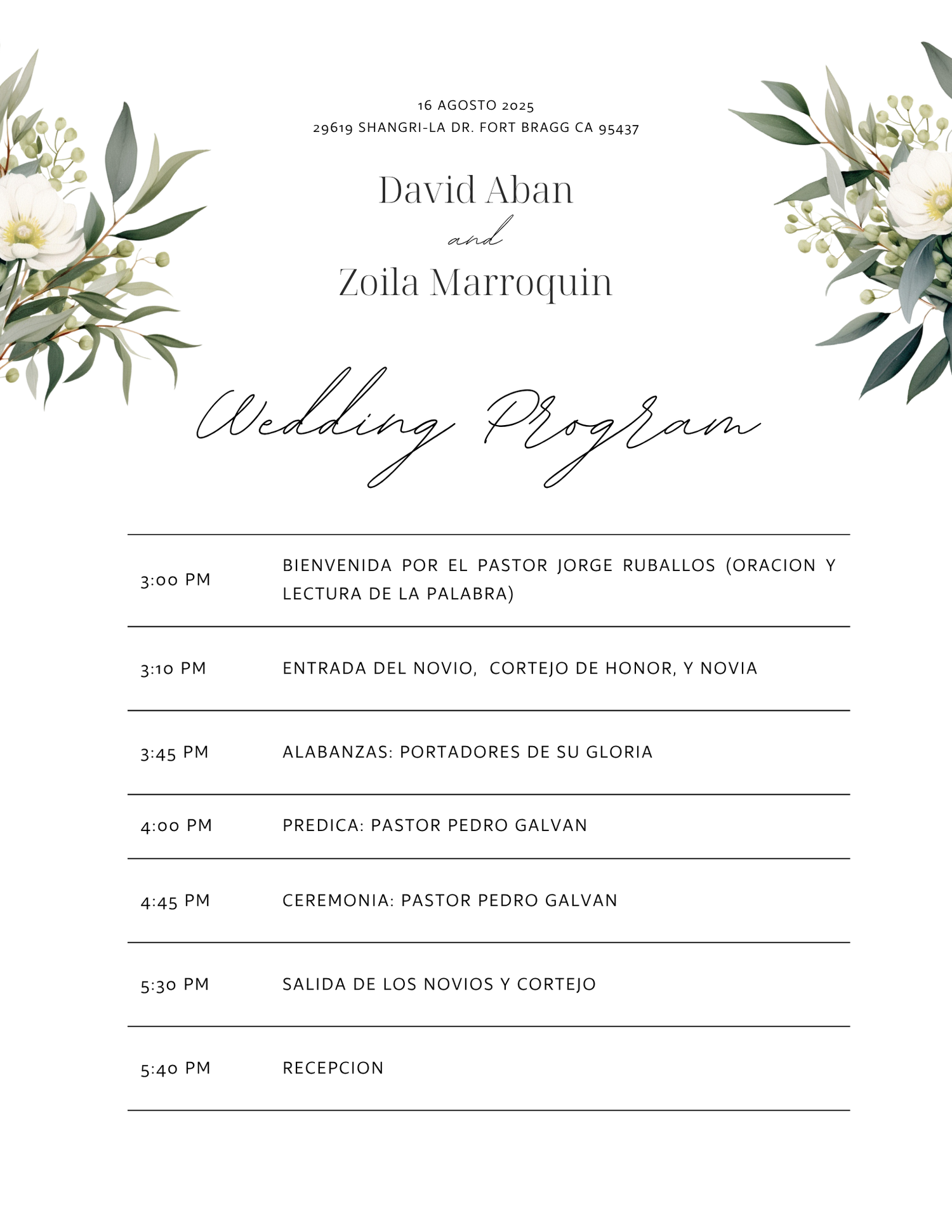 The Wedding Website of David Aban and Zoila Marroquin