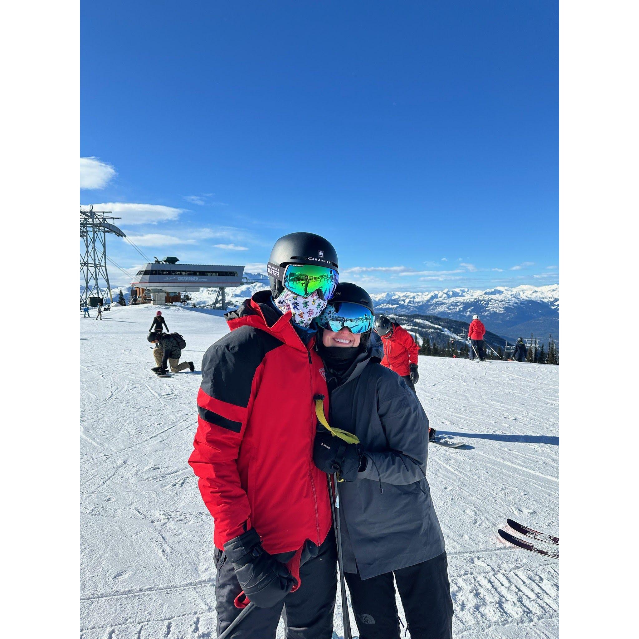 We love skiing together!