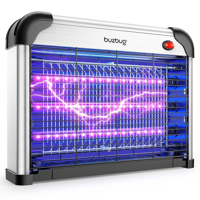 Buzbug LED Bug Zapper Indoor, 10 Years Lifespan 3 Lamps Sustainable Less Power, 3800V Powerful Electric Mosquito Zapper, Durable Fly Trap Mosquito Trap, Fly Killer Fly Zapper -MA009