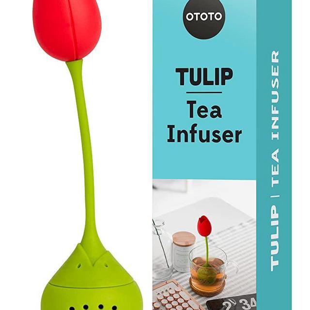 OTOTO Tulip Tea Infuser - BPA-free Silicone & 100% Food Grade Tea Steeper- Tea Infuser for Loose Tea- Heat Resistant & Dishwasher Safe Cute - Fun Kitchen Gadget, Perfect for Brewing Tea
