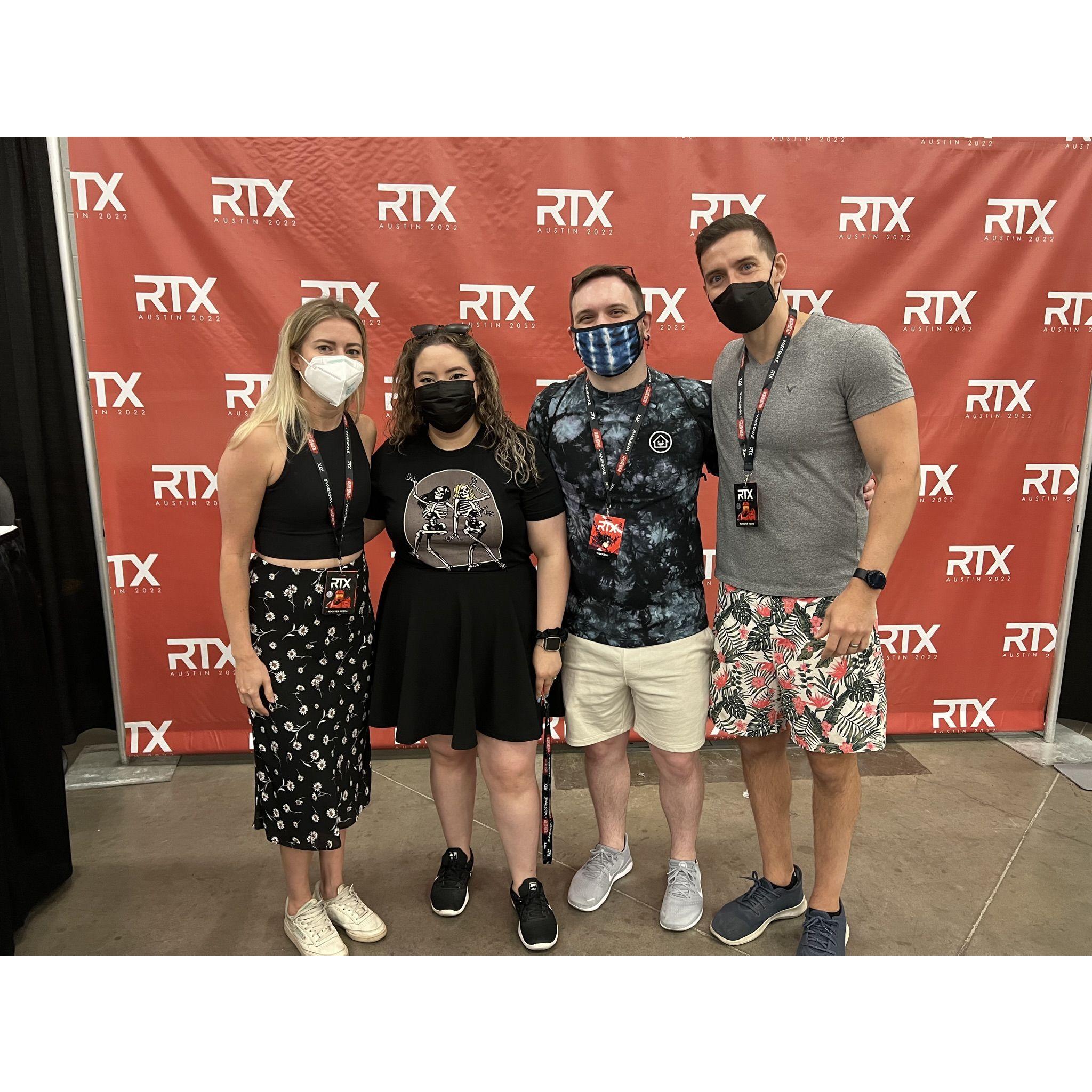 Us at RTX convention in Austin, TX for KC's 28th birthday