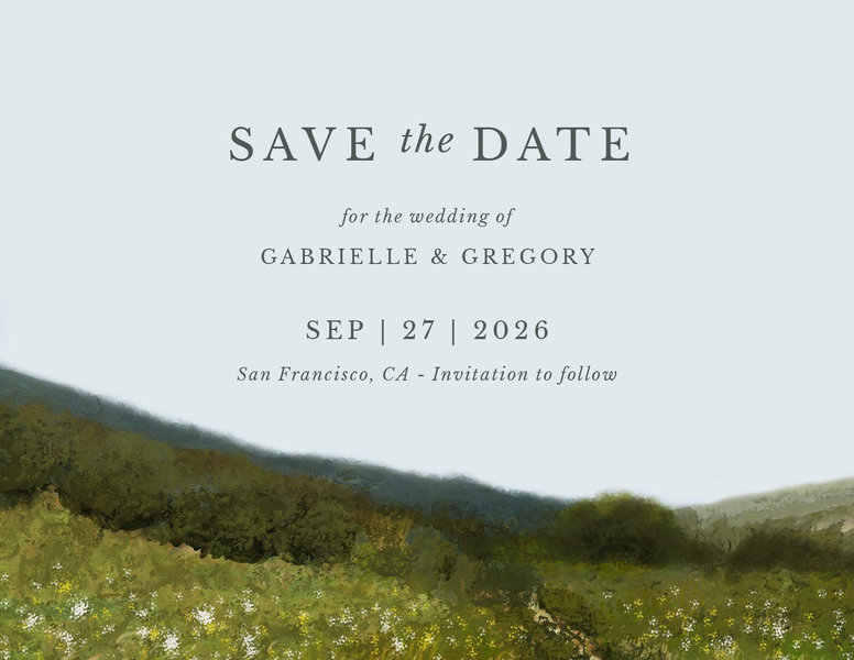 Zaldia Landscape | Light Sky | Zola Save The Dates