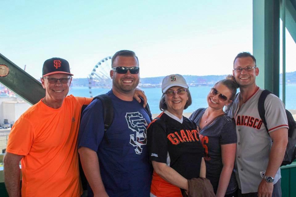 With Nick’s family in Seattle