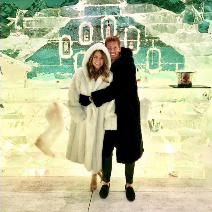 Our second, first date!! We went to one of our favorite seafood restaurants and then to an ice bar where we had the whole place to ourselves!!