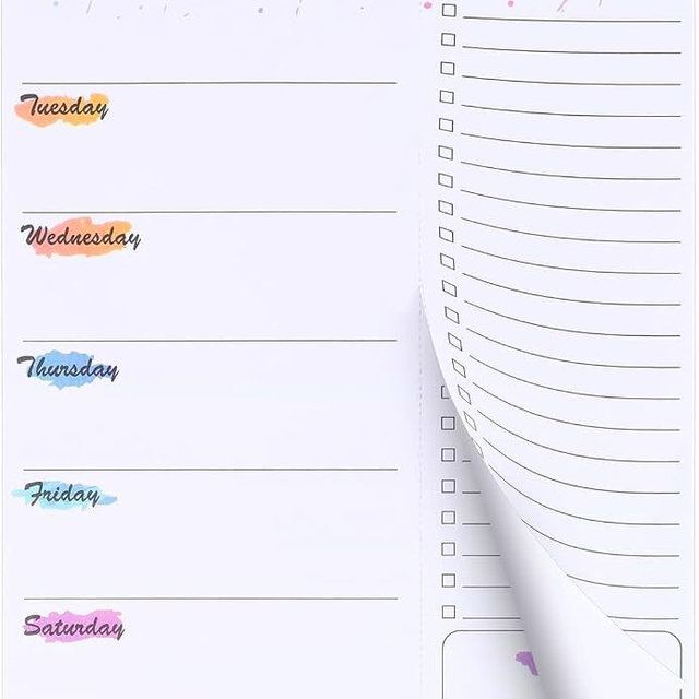 60 Sheets Weekly Meal Planner for Fridge, 7x10" Grocery List Magnet Pad for Fridge Undated Menu Planner with Tear off Shopping List for Meal Planning and Convenient Shopping, Colorful Ink