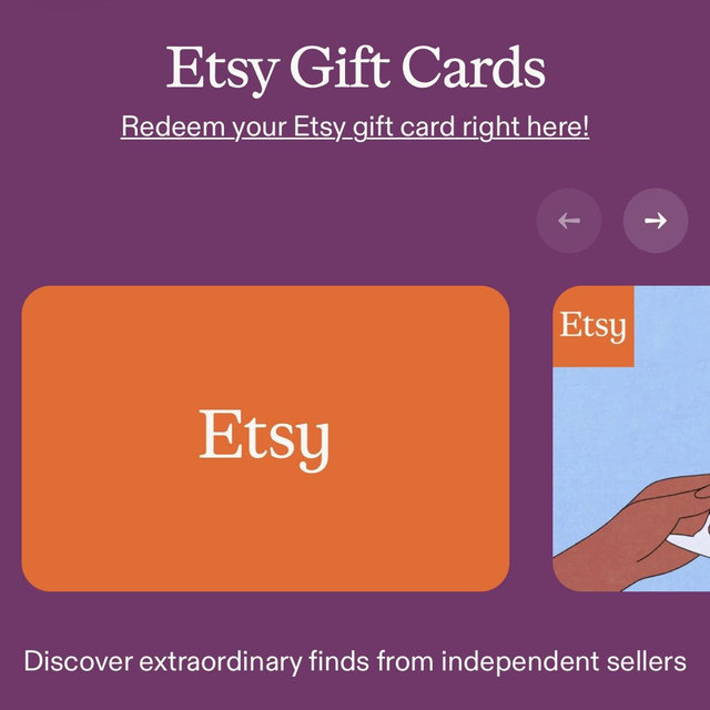 Etsy gift card - Etsy