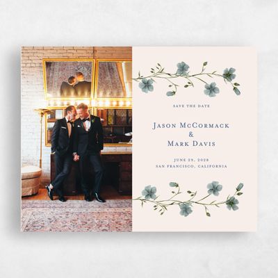 Linen, Beige Wedding Save the Date - Winstead Photo