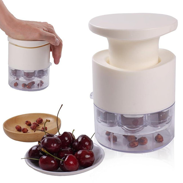 QUIXELL-SH Cherry Pitter, 7-in-1 Multi Cherry Pitter Tool for Multiple Cherries, Quick Pit Remover and Cherry Seed Remover