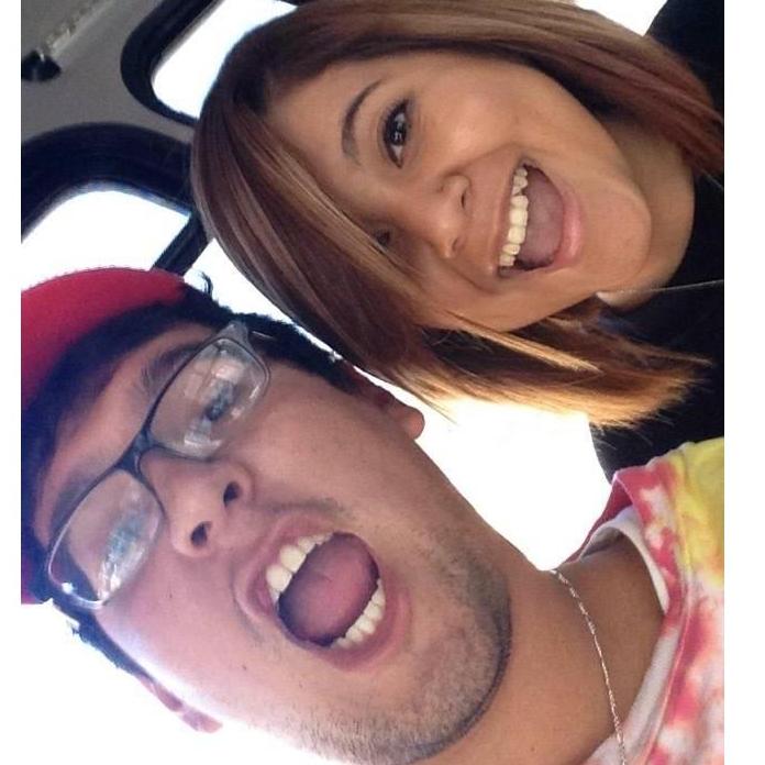 This picture was taken two months after we met. This was taken at the airport before he left to go home to Cali for Christmas break of 2014!