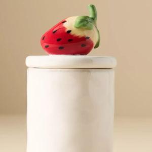 Fruta Strawberry Small Stoneware Canister