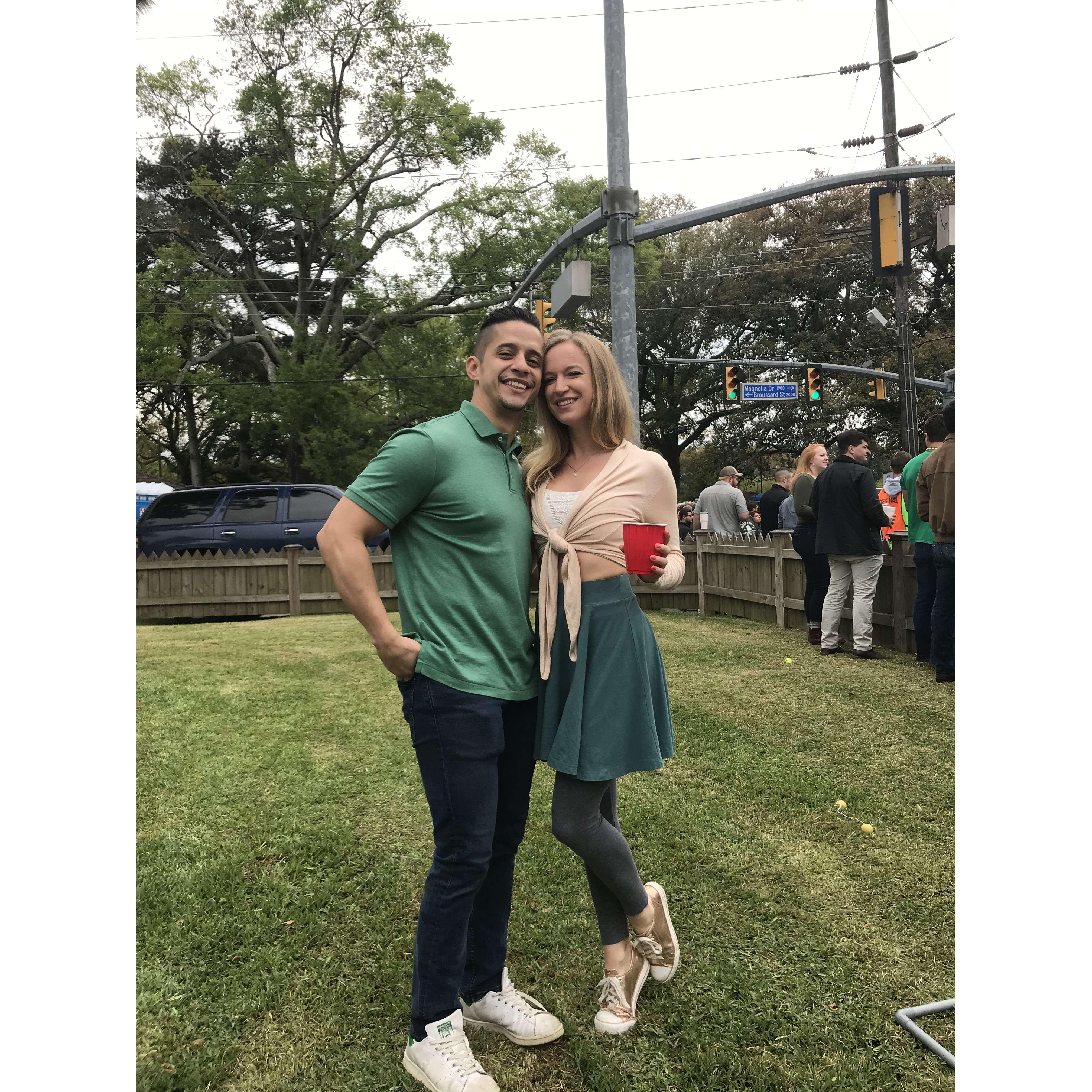 When you live on the St. Patty's parade route!