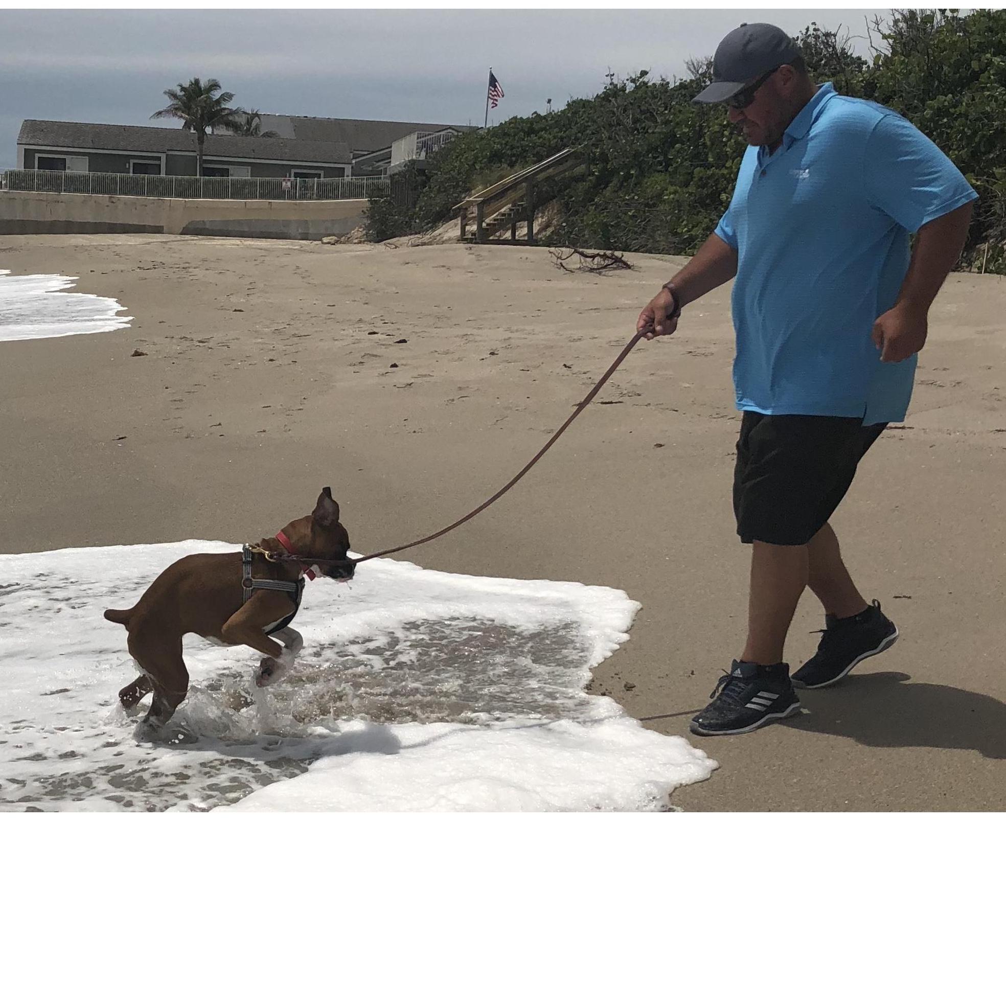 Our puppy’s first adventure at the beach in Jupiter Florida