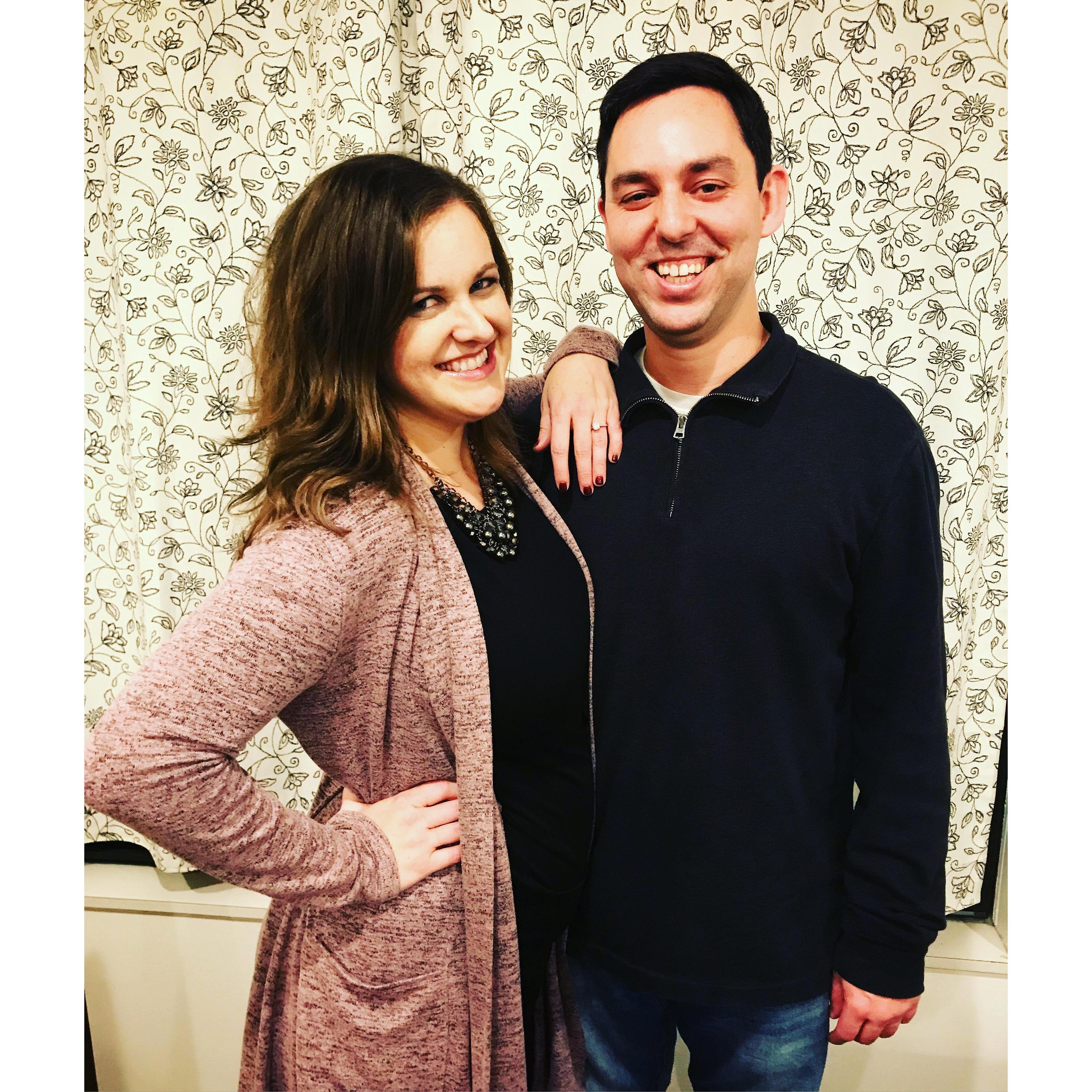 First picture together after the engagement.