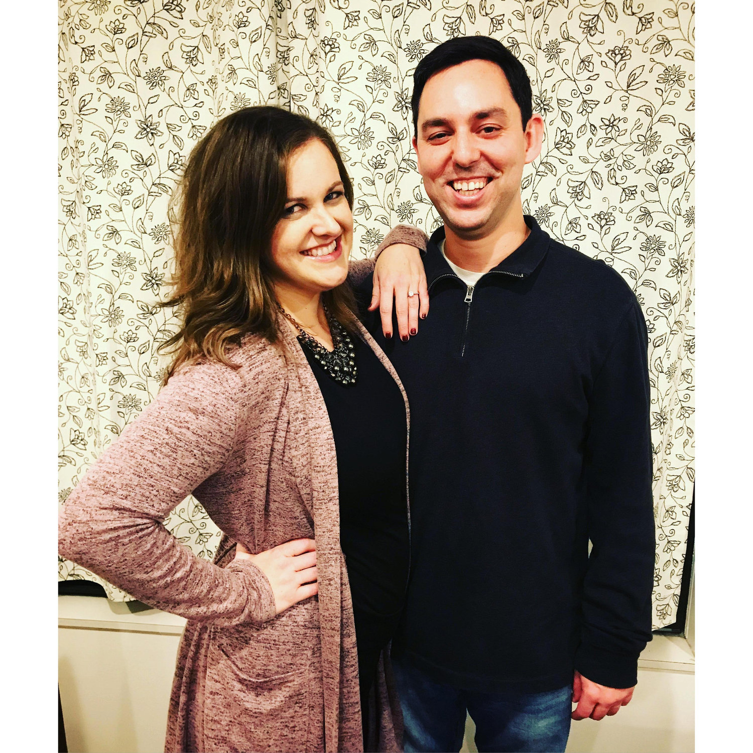 First picture together after the engagement.