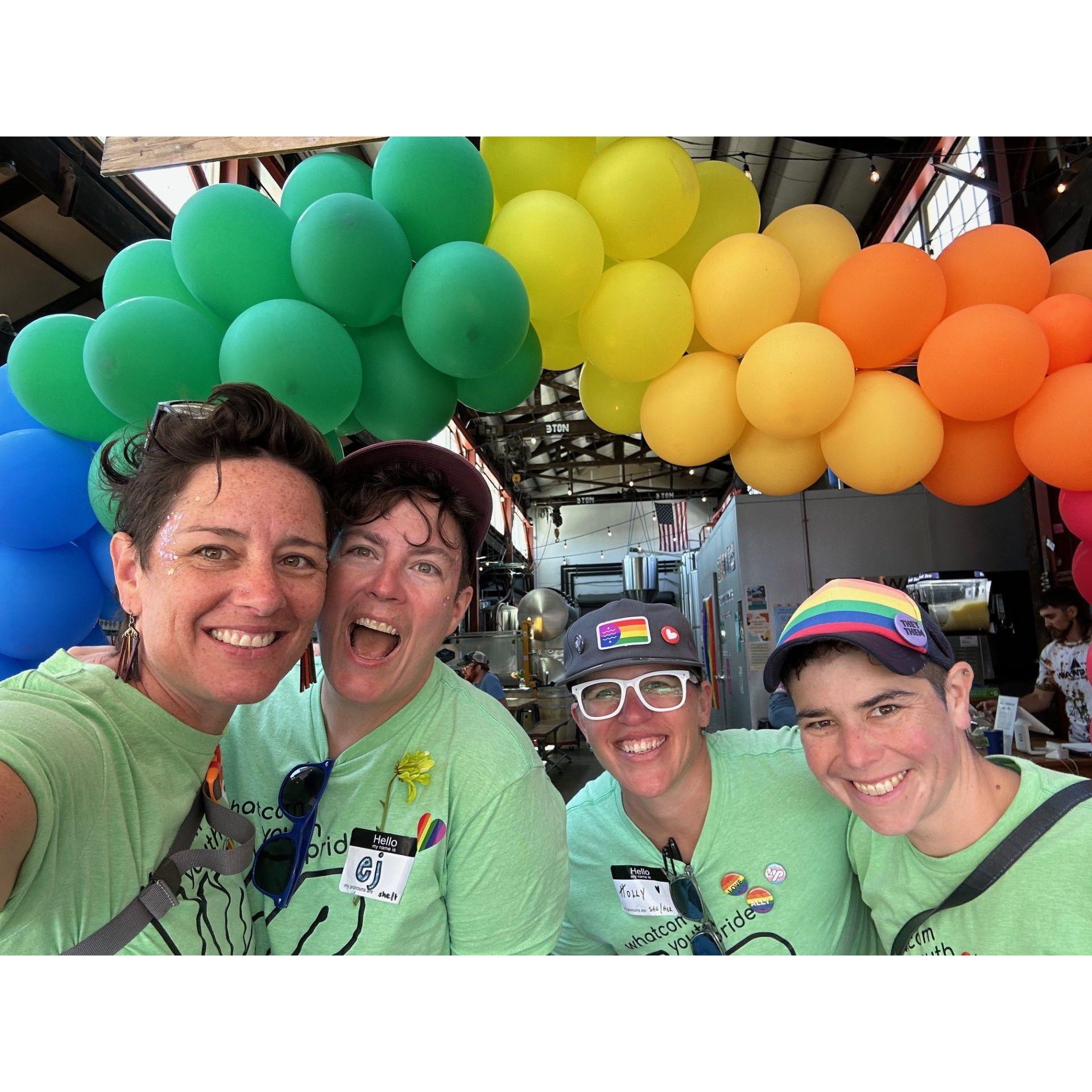 Some of the crew that puts on Whatcom Youth Pride, the best day of the year.