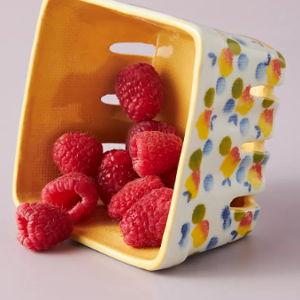 Floral Ceramic Berry Basket