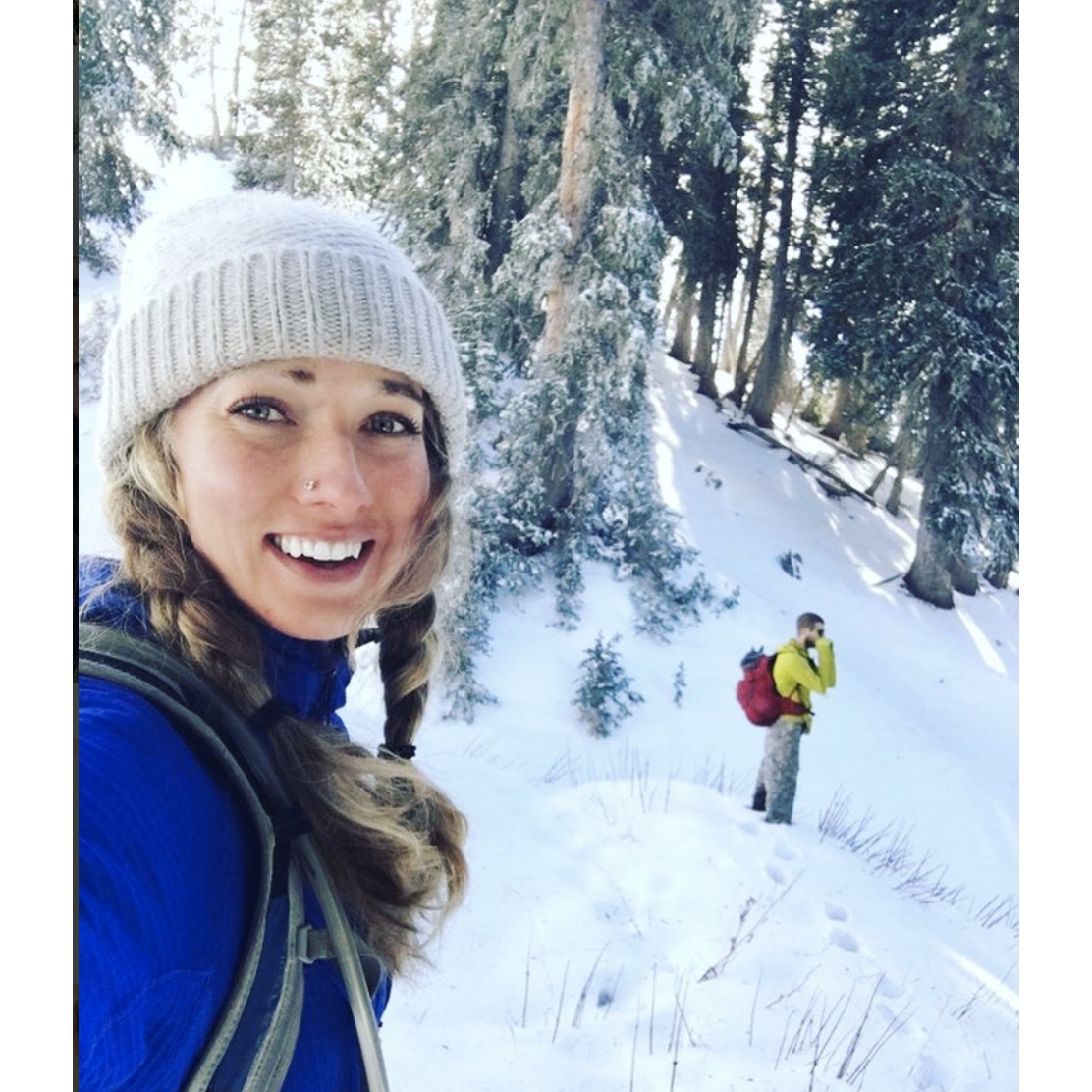 Searching for a missing trail runner... we shouldn't be taking pictures or smiling, but we were mad about post-holing through the snow, and being ill-prepped for the search.. so I took a photo.