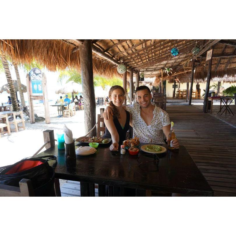 Cozumel. Scott visiting Natalie while she was performing.