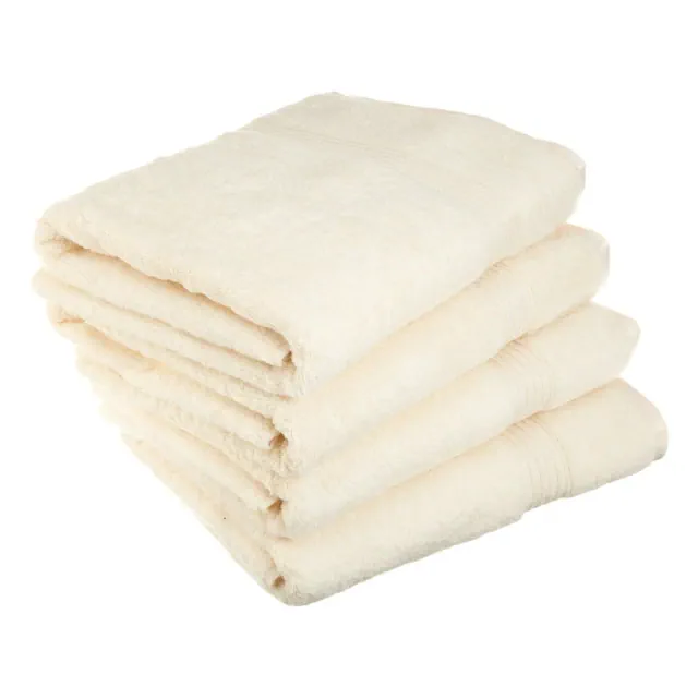 Classic Cotton Absorbent and Quick-Drying 4-Piece Bath Towel Set, Ivory - Blue Nile Mills