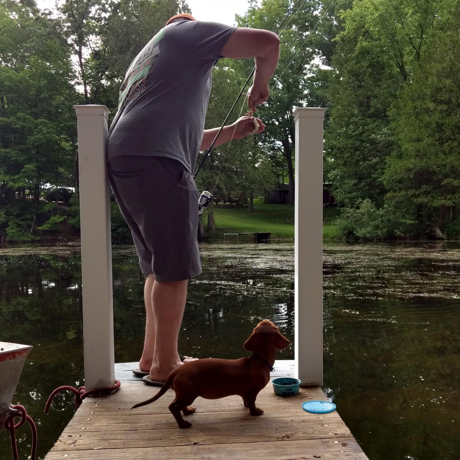 Daisy loves fishing