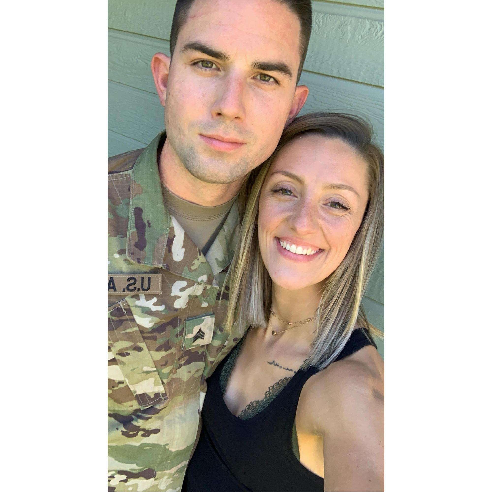 Home from his second deployment to Africa in 2020.