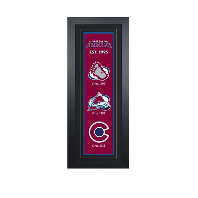 Winning Streak NHL Colorado Avalanche Heritage Banner Framed