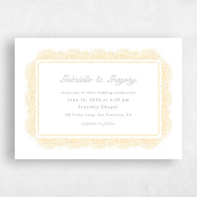 Honey, Yellow Wedding Invitation - Carmel Landscape
