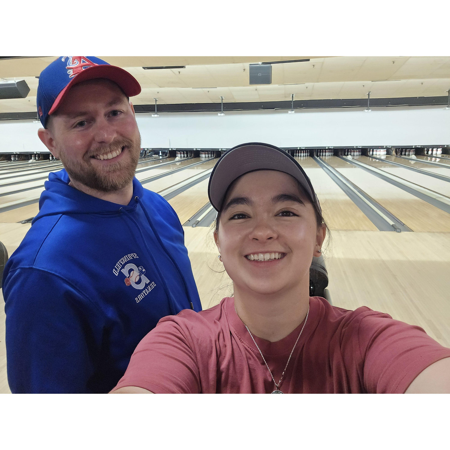 Bowling dates are very humbling when one of us used to play in a bowling league.