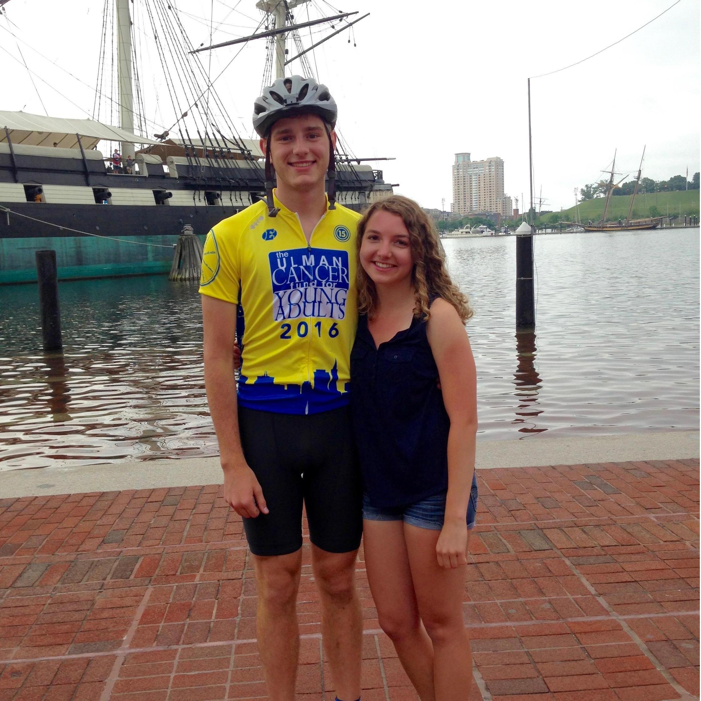 Mattie flew out to Baltimore to see Justin off on his cross country bike ride!