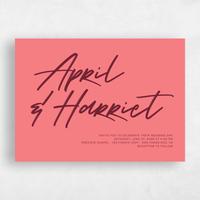 Pink Wedding Invitation - Bahama Landscape