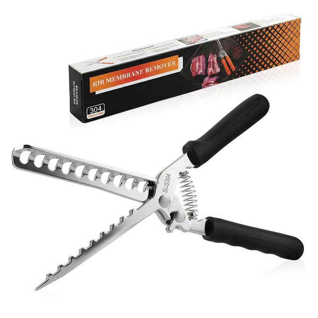 Rib Membrane Removal Tool – 304 Stainless Steel Rib Prep Tool Membrane Remover & BB Rib Skinner