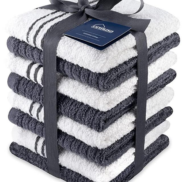 Dish Cloths for Washing Dishes - 12" X 12" Kitchen Dish Cloths, 8 Pack Dish Towels for Kitchen, Quick Dry Dish Rags, Super Soft Dish Rags and Dish Towels, Fast Absorbent Reusable Dish Cloths (Gray)
