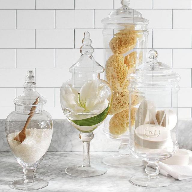 PB Classic Glass Apothecary Jar, Small Round