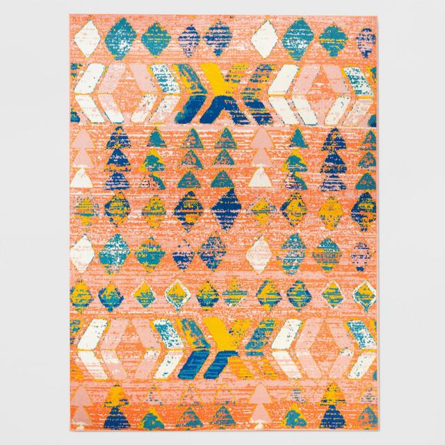 7' x 10' Dab Marks Outdoor Rug Coral - Opalhouse™
