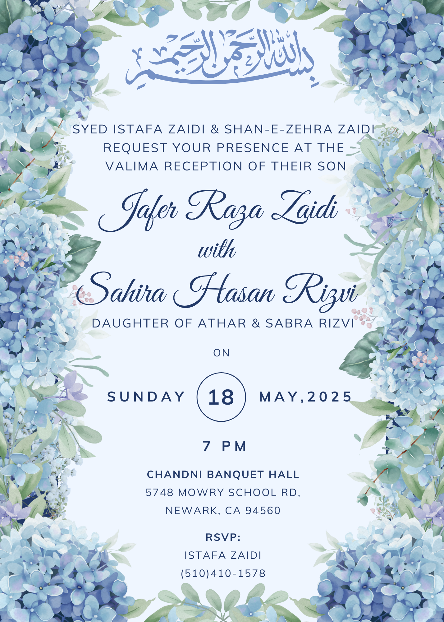 The Wedding Website of Jafer Zaidi and Sahira Rizvi