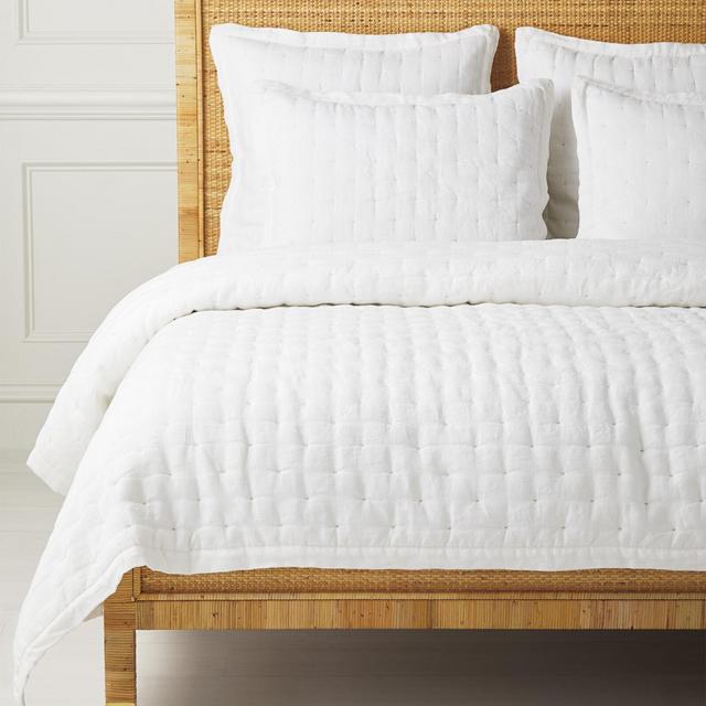 Sutter Linen Quilt King Costal Blue
