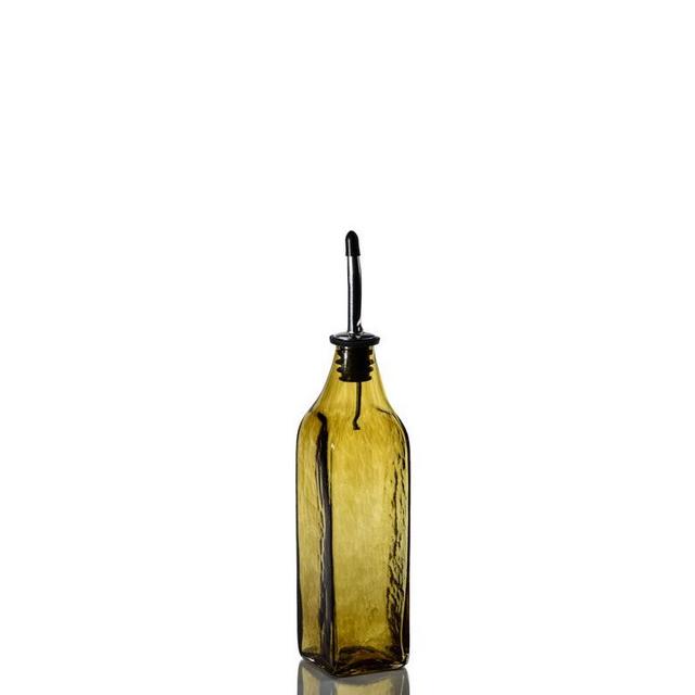 Hand Blown Glass Olive Oil Dispenser, Soap Dispenser, Olive Oil Bottle, Vinegar Bottle - Manzanilla