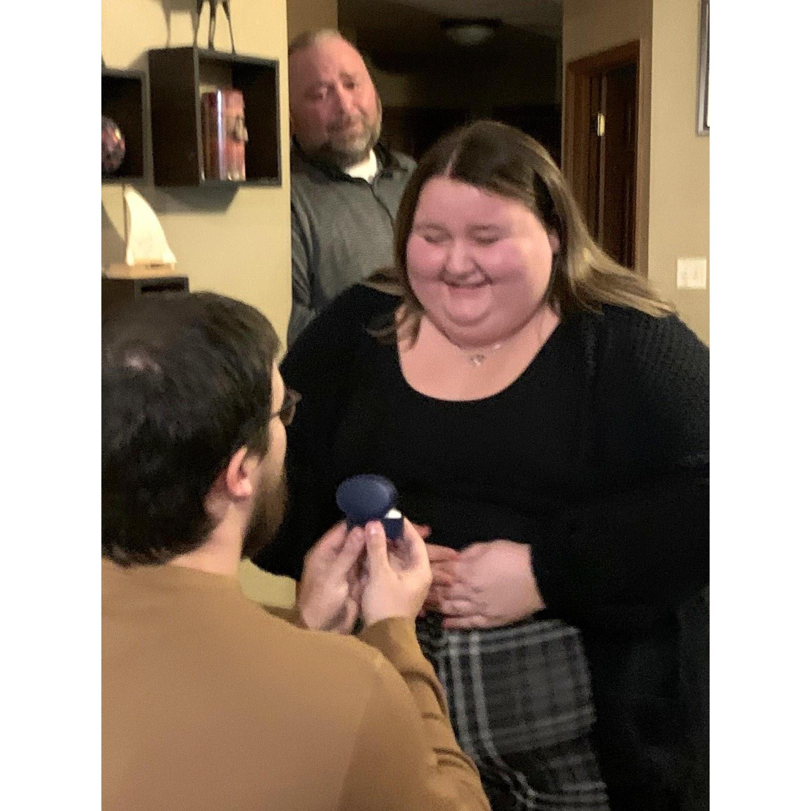 Seth finally pops the question on November 21, 2020.