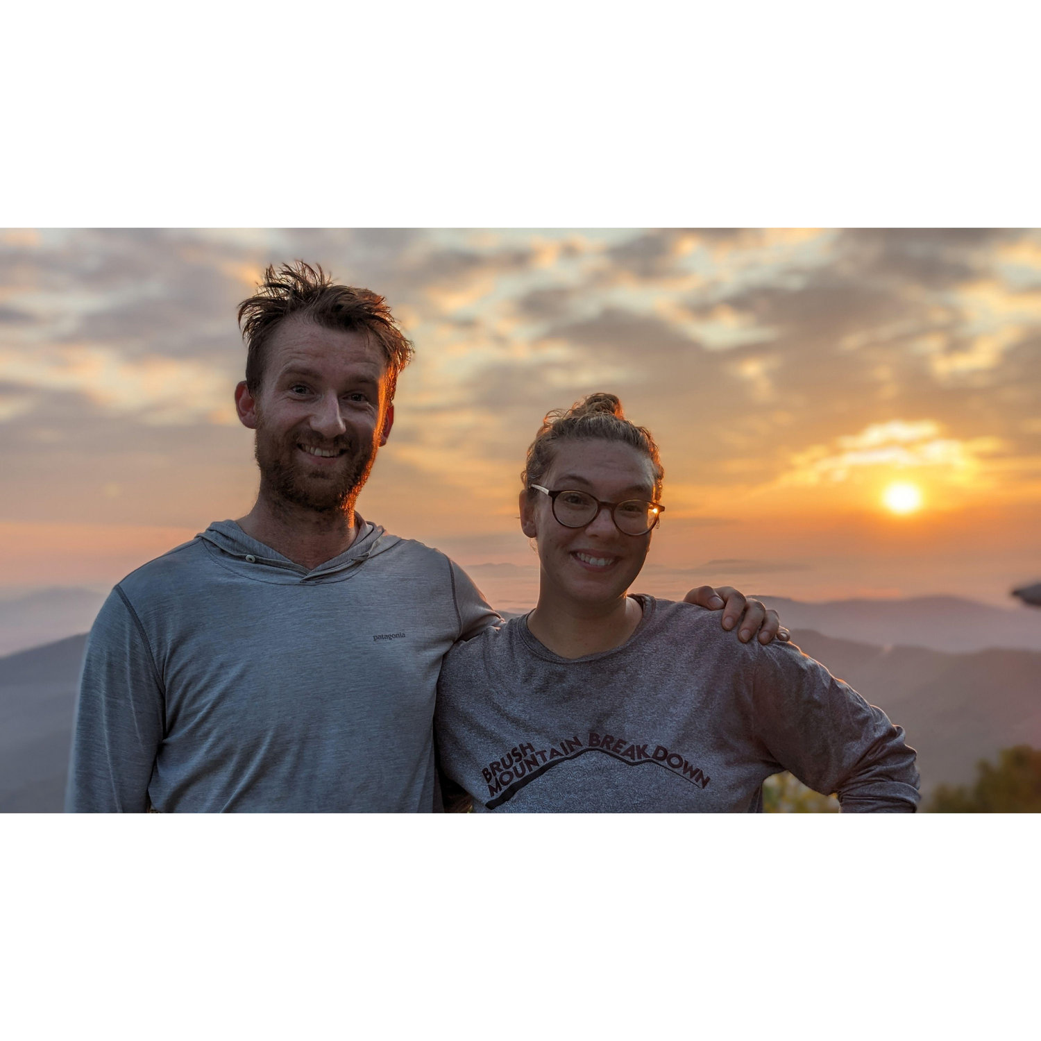 We both felt the same way about sunrise on McAfee's Knob, most photographed spot on the Appalachian Trail