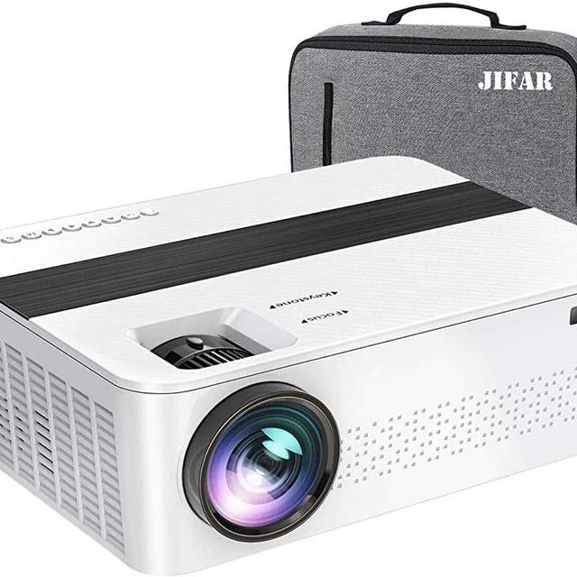 Native 1080p Projector,7300 Lumens Projector for Outdoor Movies with 400"Display,Support 4K Dolby & Zoom,100000 hrs Life,Indoor & Outdoor Projector Compatible with TV Stick,HDMI,VGA.USB,Smartphone,PC