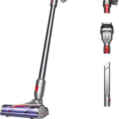 Dyson - V8 Cordless Vacuum with 6 accessories - Silver/Nickel