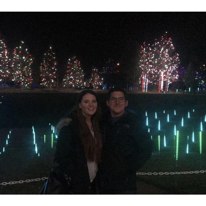December 2018 - Our first picture together during our third date at Denver Botanical Gardens.