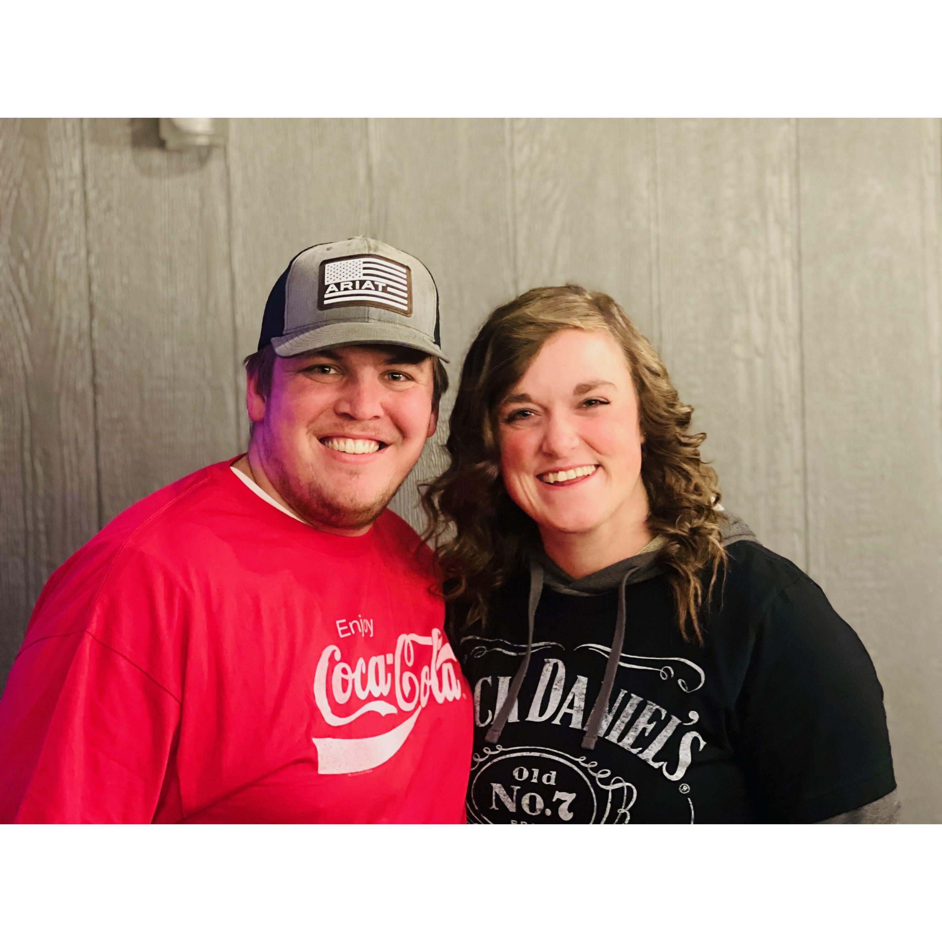 October 27, 2023 - We threw a Halloween party at mine and Reilly's house. We dressed up as a "Jack & Coke" duo.