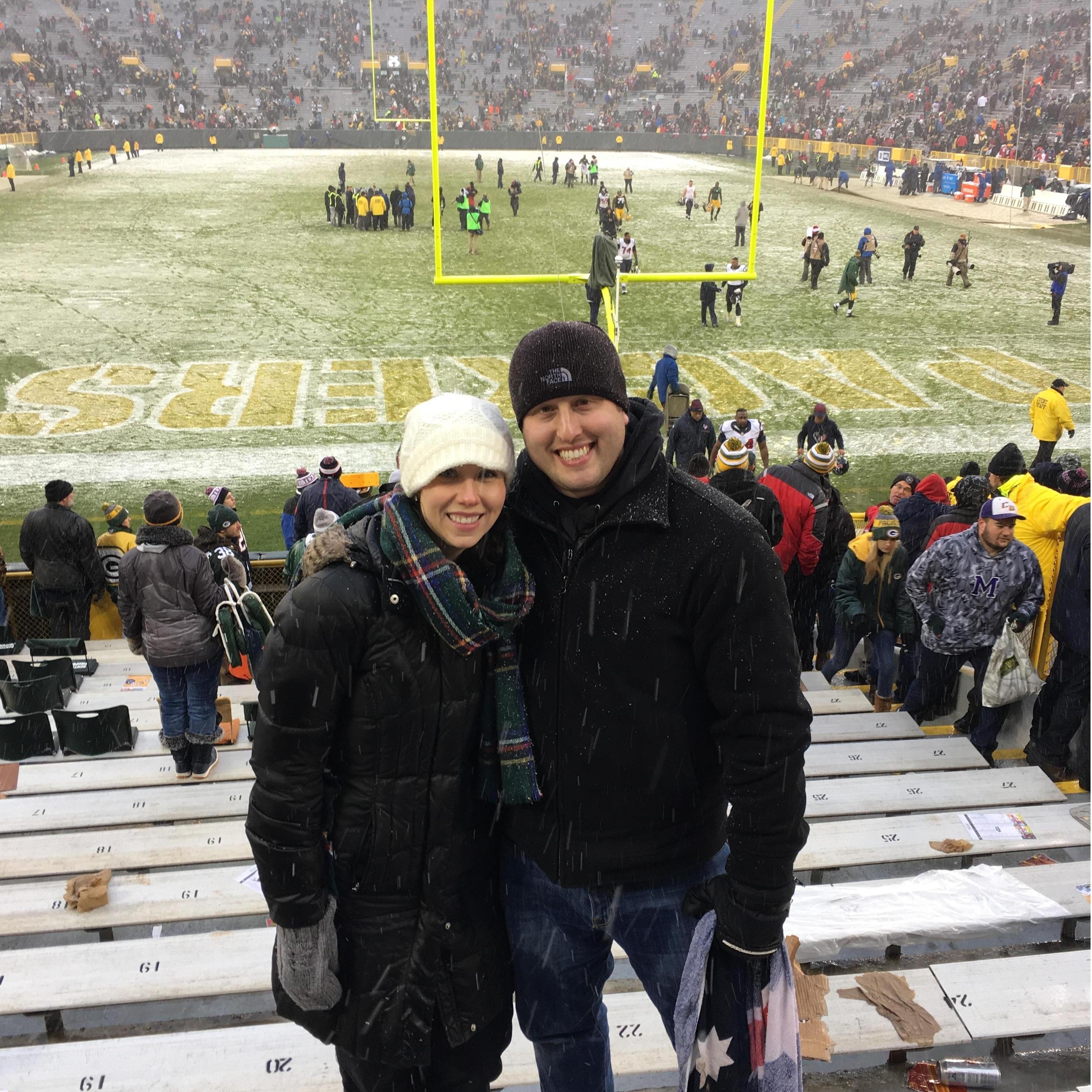 Marissa's first Packers game. December 2016