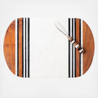 Stonewood Stripe Serving Board & Spreader