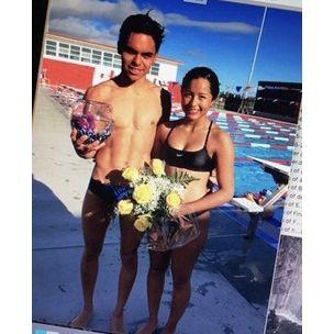 The promposal, Edgar surprised Vanessa during swim practice.