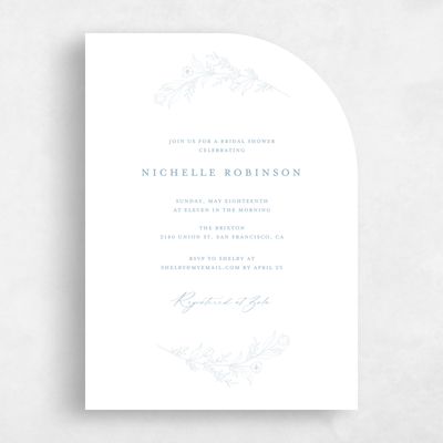 White Half arch Wedding Wedding Shower Invitation - Seraphine